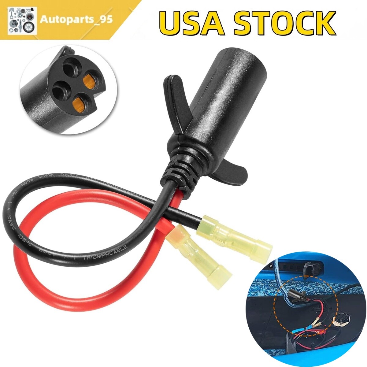 Guide Trolling Motor Power Plug 2-prong 50a - #8m4000953