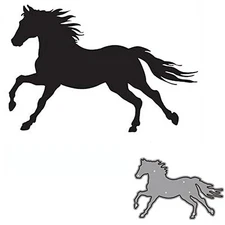 Horse Cutting Die, Paper Die Cuts, Cutting Dies for Card Making, Metal Die Cu...