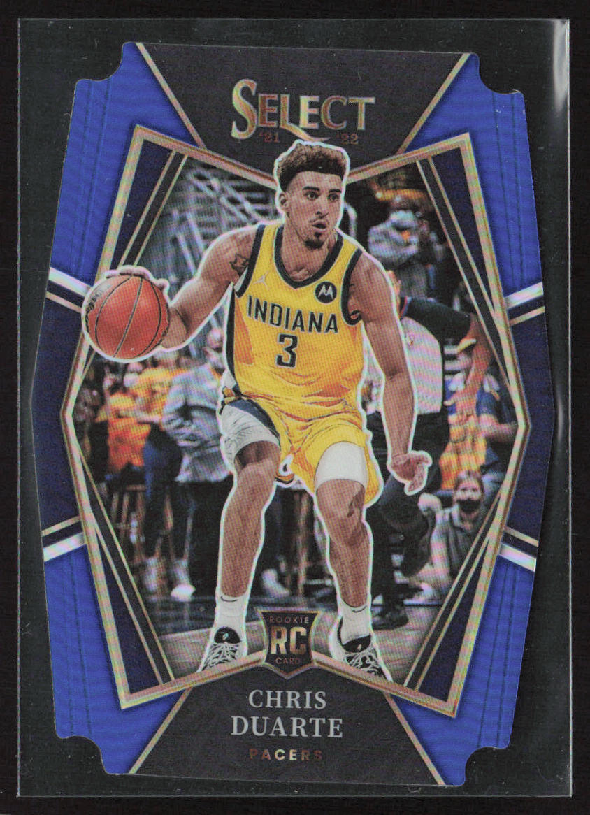 2021-22 Panini Select #146 Chris Duarte Blue Prizms Die Cut #/249