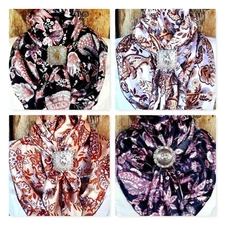 Wild Rag Scarf Western Cowboy Buckaroo Scarves Bandana Cowgirl Silky abs Paisley