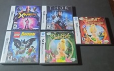 Nintendo Ds - 5 games - X-men - Lego Batman - Thor- Tinkerbell - Tinkerbell lost
