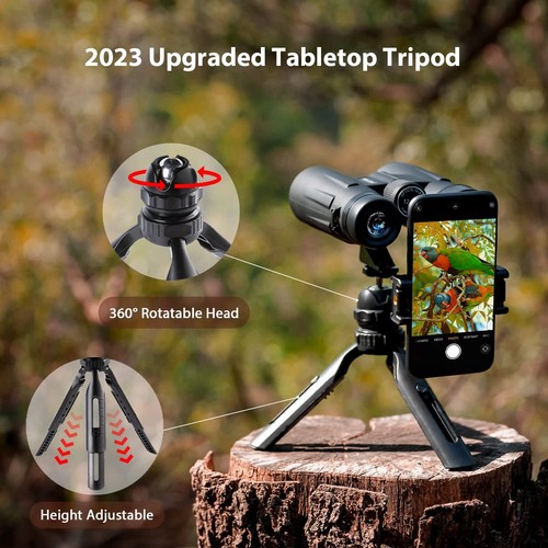 10x50 Waterproof Binoculars with Tripod/Carrying Bag HD BAK4 for Hunting Boating - Picture 5 of 22