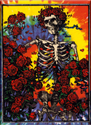 Magnet - Grateful Dead Bertha Skeleton Roses Psychedelic Tie Dye 1960s Rock 3.5''