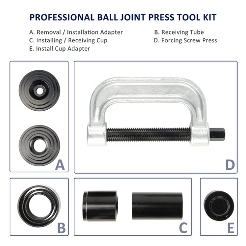 OMT Heavy Duty Ball Joint Press Kit C-press Tools for Automotive Repair 10 pcs - Picture 3 of 9