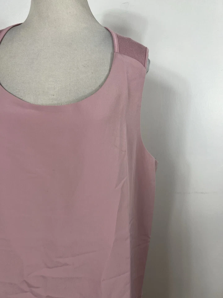 Camiseta sin mangas DG2 Diane Gilman 1X rosa rubor sin mangas elástica mujer A1 Foto 3 de 4