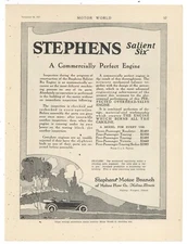 1917 Stephens Salient Six Motor Car Ad: Moline Plow Co. of Moline, Illinois