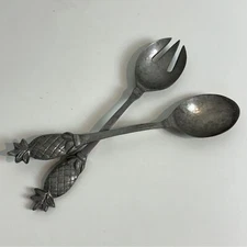 Pineapple Metal Serving Fork Spoon Set