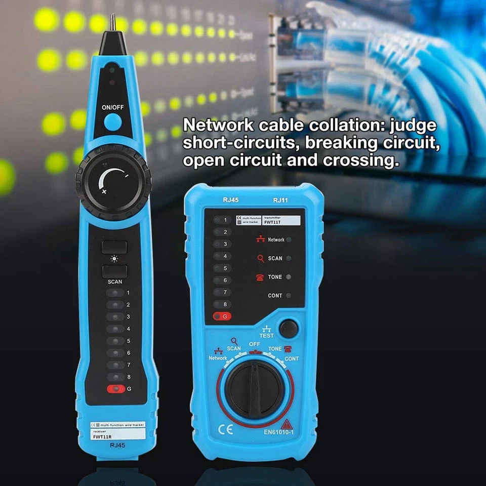 FWT11 Handheld Cable Finder Handheld Wire Tracker LAN Network Cable Detector UK - Image 2 of 4