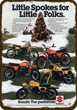 1978 SUZUKI DS-80 / DS-100 / RM-50 / JR-50 Motorcycle Vintage-Look METAL SIGN