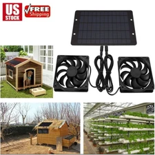 Solar Powered Fan Kit 20W Solar Panel Waterproof DC Exhaust Fan for Chicken Coop
