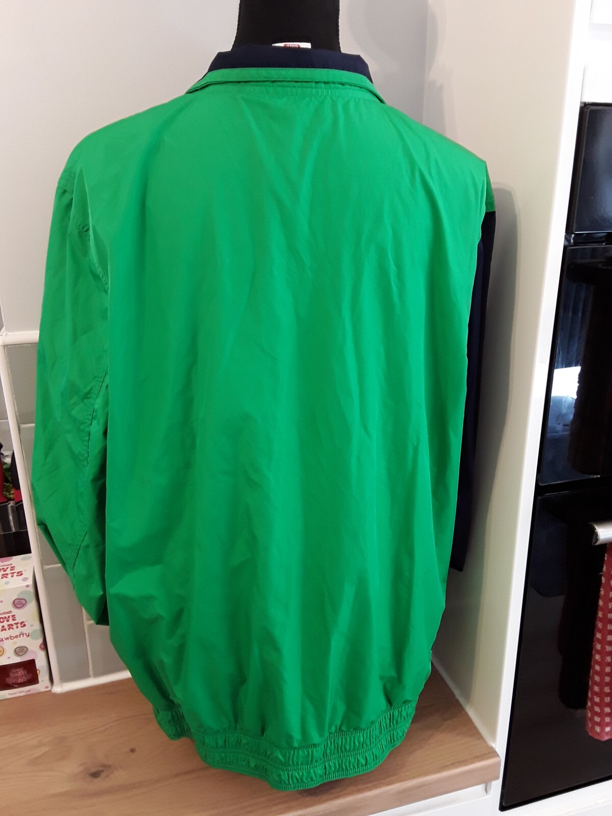 Giacca a vento Fila Sports uomo verde bianco blocco colore regata 1 4 zip golf XL