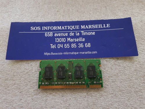 Barrette Mémoire Micron 1GB 2Rx16 PC2-5300S-555-12-A0 MT8HTF12864HDY-667E1 - Picture 3 of 3