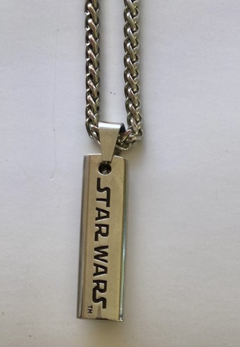 STAR WARS (2) STAINLESS STEEL CHAIN MILLENNIUM FALCON DOG TAG PENDANT CS C9 - Picture 8 of 11