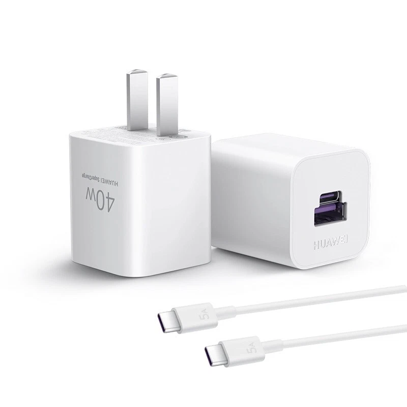 Adaptador SuperCharge Gan 40W Max Puerto USB Tipo C para Mate60 50 40 P50 P40 Foto 2 de 4