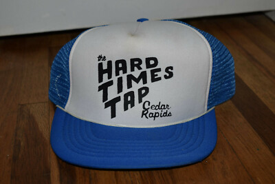 Vintage Snapback Trucker Mesh Hat Cedar Rapids IA Hard Times Tap