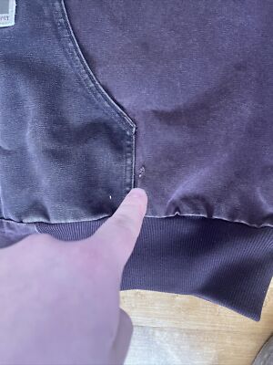 Vintage Carhartt Active Jacket J06 BRG XXXL Hooded Plum Purple