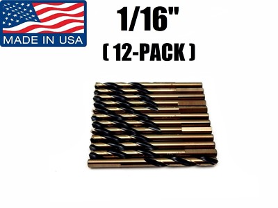 (12-PACK) 1/16'' 22860 Norseman / Viking USA Drill Bit Super Prem Mechanic Length