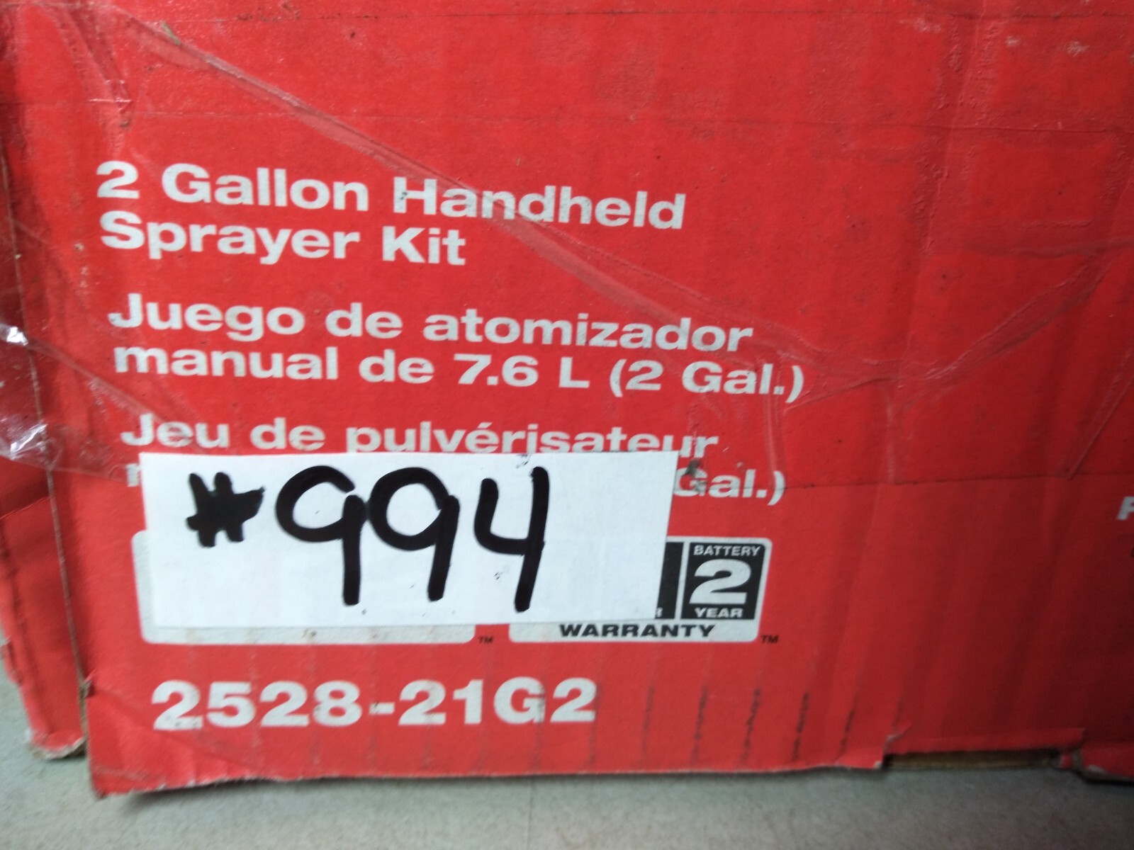 Milwaukee Tool 2528 21G2 M12 2 Gallon Handheld Sprayer Tool Only 994
