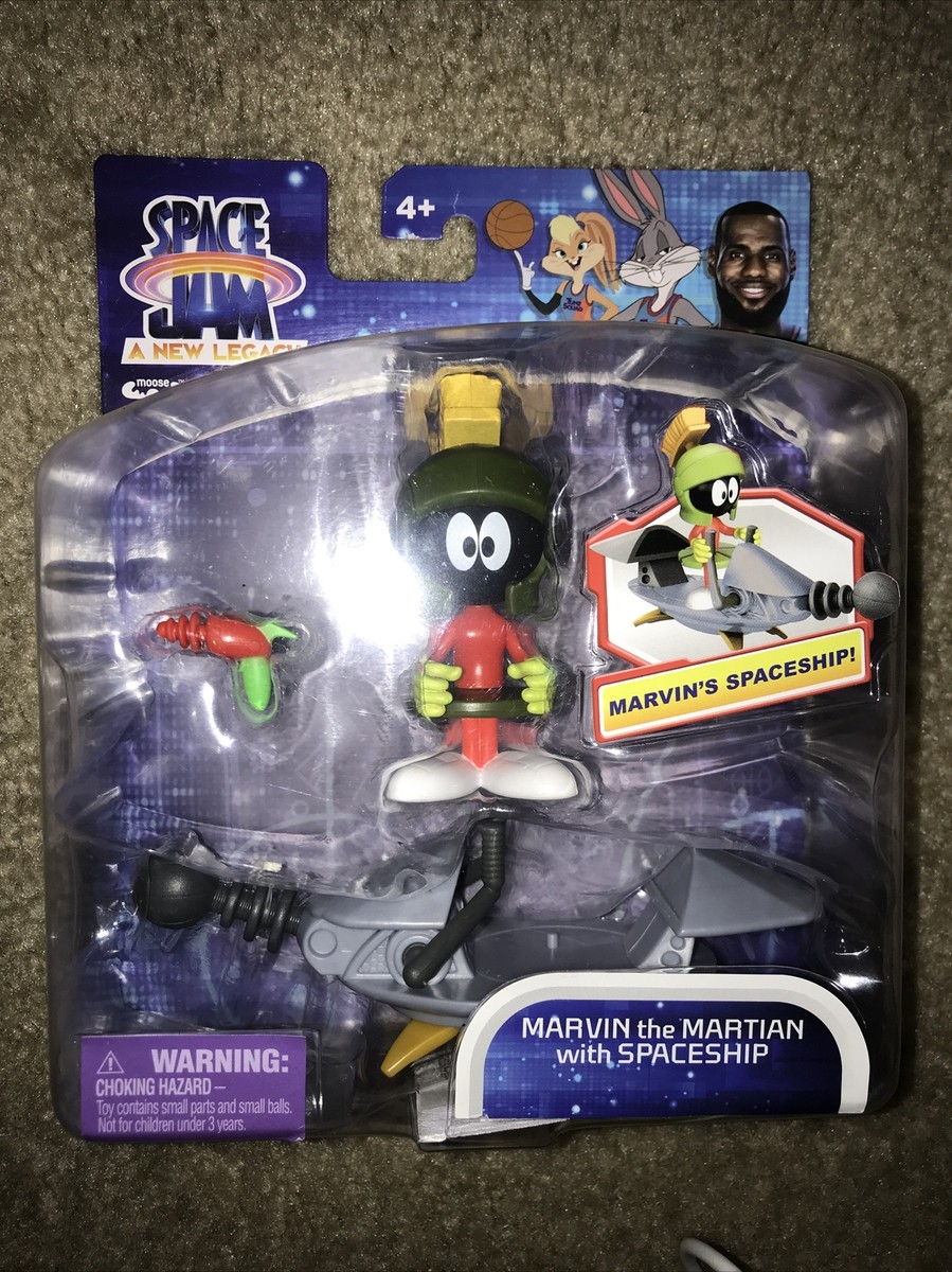 MARVIN THE MARTIAN with SPACESHIP 5 Inch Action Figure SPACE JAM A