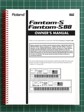 Roland Fantom S 4 in 1 Owners Manual User Instructions 380 Pages USA Made