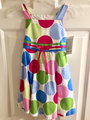 bonnie jean polka dot birthday dress NWT Girls Bonnie Jean Polka Dot Party Dress 4 NEW