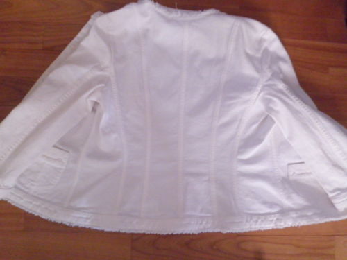 LUXUS Escada Sommer COUTURE boucle SKIRT Rock 36/38 weiss Tweed JEANS NP980,- - Bild 3 von 4