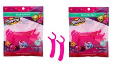 Shopkins Dental Flossers Picks 2 Pack, 36 Each, 72 Picks Total Kids Dental