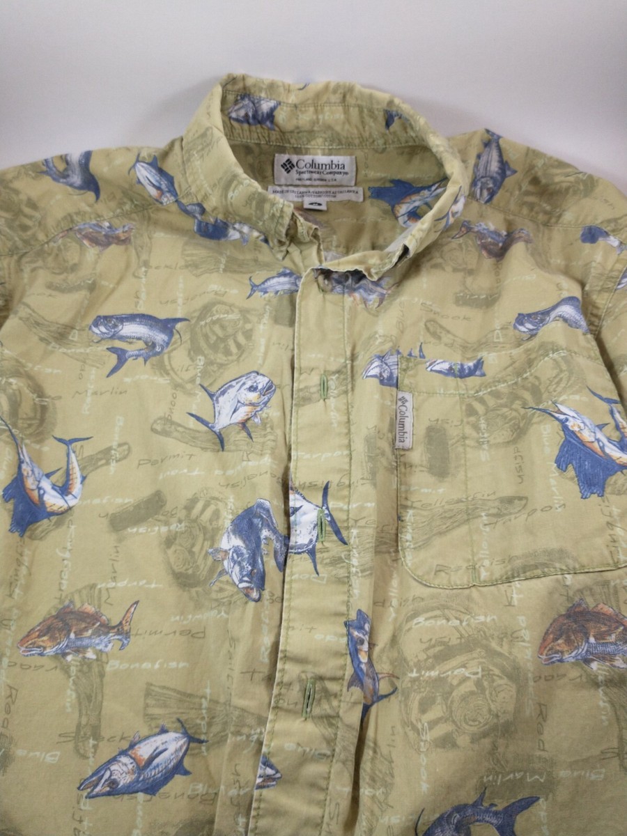 columbia fish print shirt