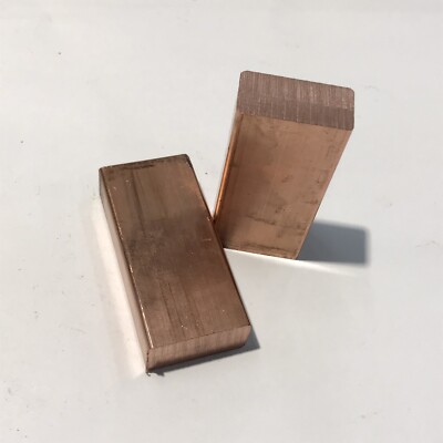 4x Kupfer E-Cu 58 (Cu-ETP) Flach 30x 15 x 64 mm, reines Kupfer, 1 Kg