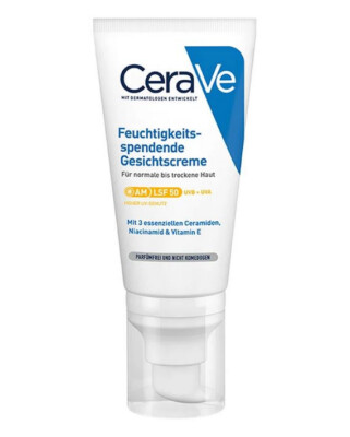 CeraVe Feuchtigkeitsspendende Gesichtscreme mit LSF 50, 52ml, PZN 18029926