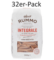 32Er-Pack Rummo Pasta Integrale Penne Rigate N°66,Vollkornnudeln 500G