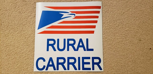 Rural Carrier Decal Magnet with Flag - Big 12 x 12 | eBay