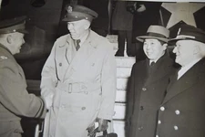 Original WW2 Photo General's George Marshall Dwight Eisenhower Admiral Stark