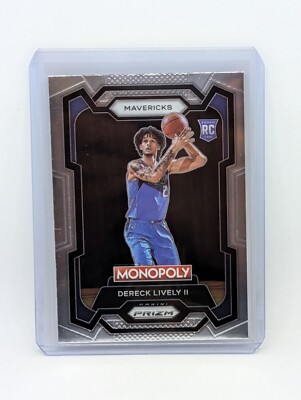  DERECK LIVELY II  2023-24 PANINI PRIZM MONOPOLY ROOKIE CARD RC #24 DALLAS