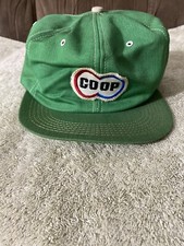 Vintage Coop Seeds Hat Snapback Cap Dome Made In USA K-Products Trucker Green