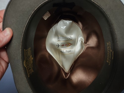 Vintage Resistol Self Conforming Fedora 880 Bryon Rolnick Product 7 1/8 - Picture 6 of 11
