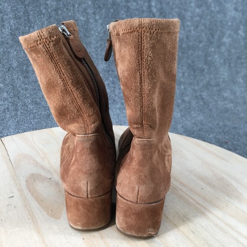 Gentle Souls by Kenneth Cole Boots Womens 8.5 M Ella Ankle Booties Brown Suede - Picture 10 of 17