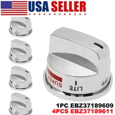 5Pack Replacements for LG LRG30355ST LRG30357ST LRG30855ST Burner Control Knob
