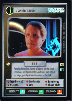 STAR TREK CCG REFLECTIONS SUPER RARE FOUNDER LEADER