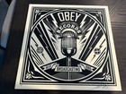 Shepard Fairey Signed Mic Check Print Album Cover Obey Giant Records LP Art — photo 1