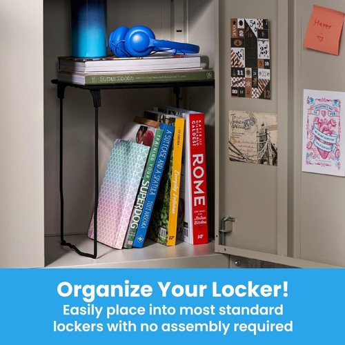 Stac-A-Shelf Locker Organizer Shelf, Stackable, Extra Tall, Fits Standard Size S - Picture 2 of 11