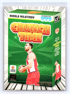 Nikola Milutinov 2023-24 Donruss EuroLeague #9 Crunch Time Press Proof