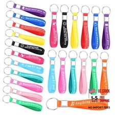 Siifert 24 Pcs Keychains Bulk Silicone Motivational Inspirational Multicolor