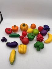 Realistic Plastic Toy Food,Fruits Veggies, Great Condition 21 Pieces