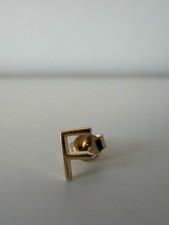 Edge of Ember 14ct 585 Solid Gold Initial Stud Earring - Letter F - BNIB