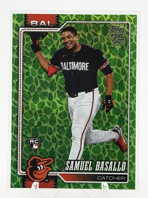 2026 Topps Series 1 Samuel Basallo RC Rookie Card Easter Holiday Green Parallel