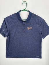Majestic Cool Base Men's Detroit Tigers MLB Baseball Navy Blue Polo Shirt, 2XL