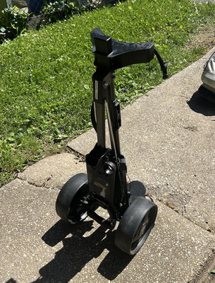 Bag Boy M-300 3-Wheel Push Pull Golf Cart, Collapsible w/ Bag Holder Black/Gray
