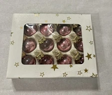 Vintage Unbranded Mercury glass  Feather  Tree Ornaments Mini  W/Box