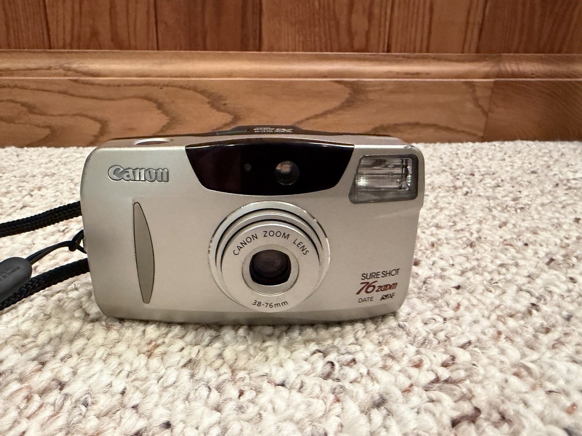 Canon Sure Shot 76 Zoom 35mm Camera Date SAF Point & Shoot Film